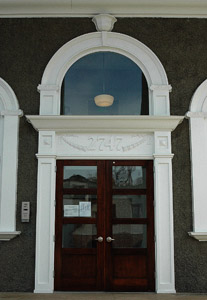 Gymnasium main door and window
