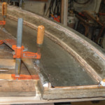 Arch trim profile fabrication closeup.